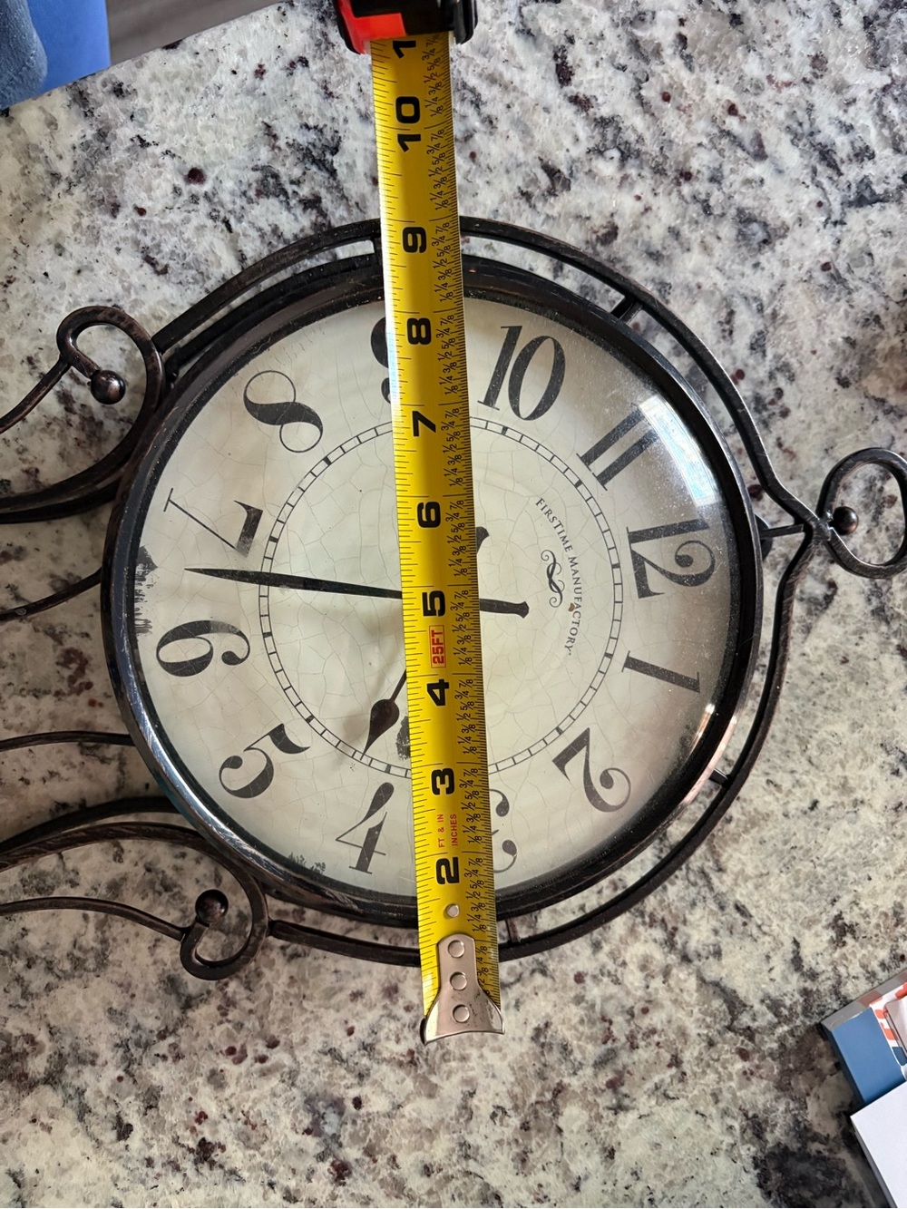 Vintage-Style Wall Clock in Dark Bronze - Unknown Brand - Picture 7 of 7
